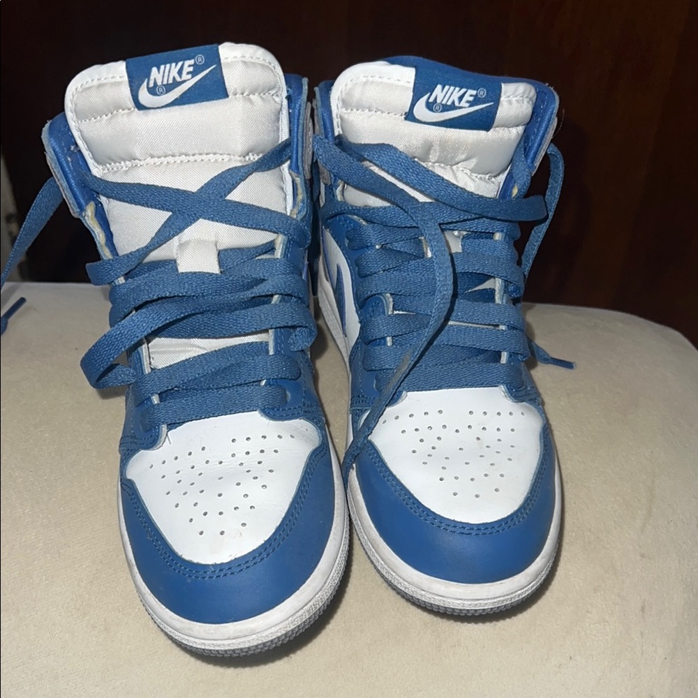 Nike Kids Blue and White High-Top Sneakers